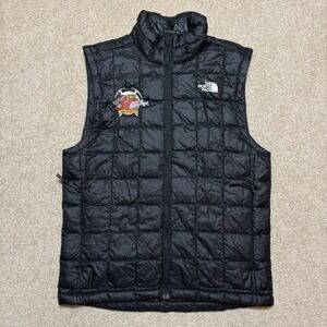 The North Face ThermoBall Eco Vest Mens Small Black Puffer Michigan Ice Fest
